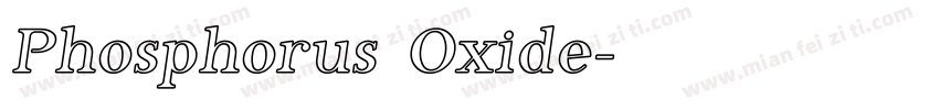 Phosphorus Oxide字体转换